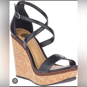 EUC Women’s Harley Davidson Wedge Sandals Size 8